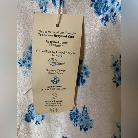 NWT WE ARE HAH (HOT AS HELL) Let It Slip Ditsy Floral French Blue. Size Small - Picture 9 of 10